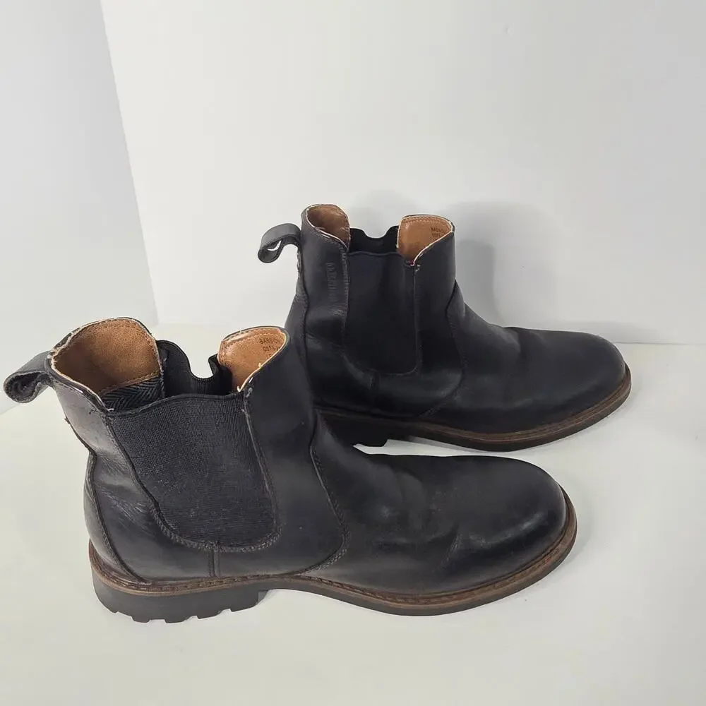 G.H. Bass Charles Mens 8M Black Leather Waterproof Chelsea Ankle Boots